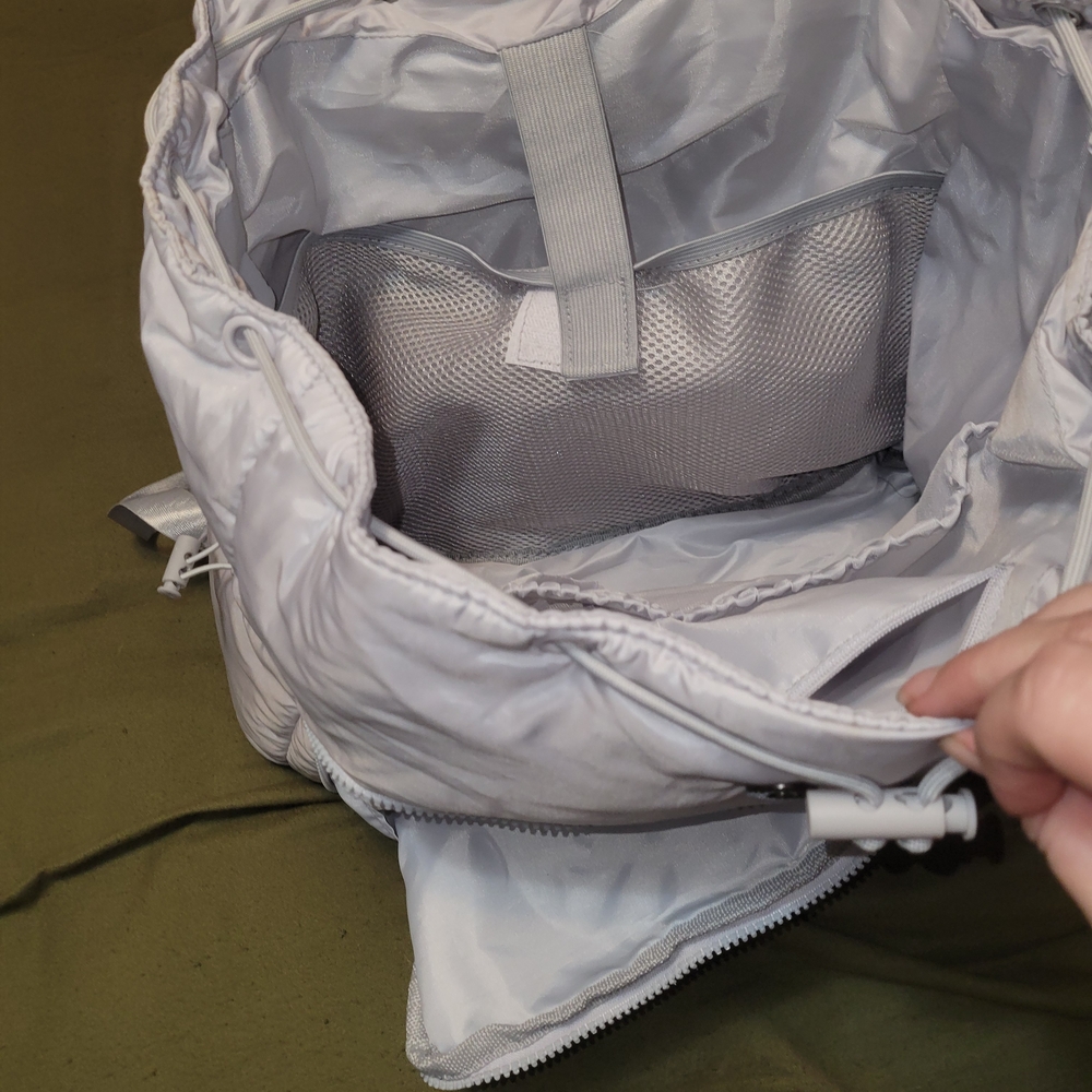 Silver Quilted Backpack - Picture 4 of 9